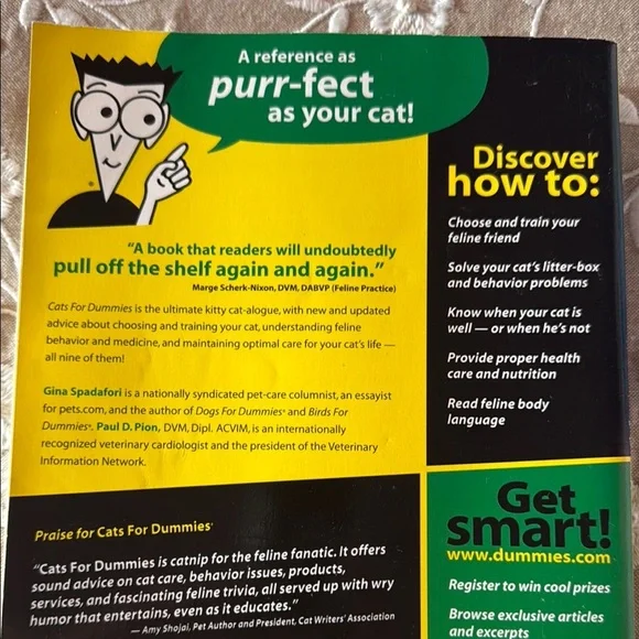 Cats for Dummies Book - Black and Yellow Cover - Picture 2 of 2
